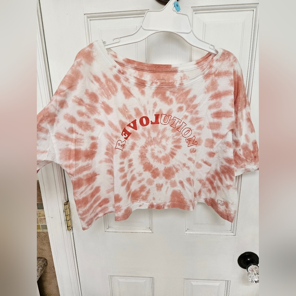 Ivory Ella crop top tie dye organic tee adult s yoga top